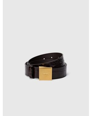 Missoni Faux Croccodile Leather Patterned Belt - Multicolour