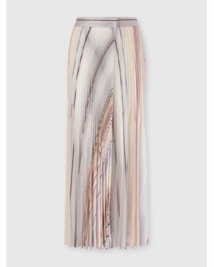Missoni Striped Pleated Wrap Skirt - White