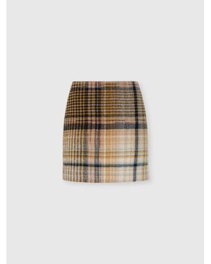 Missoni Pure Wool Mini Skirt With Textured Workmanship - Natural