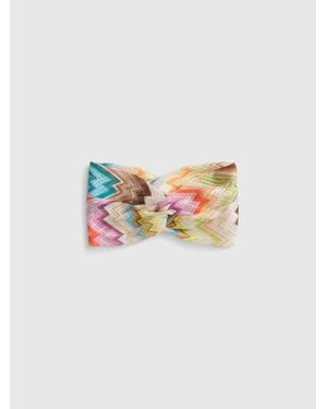 Missoni Hair Band With Zig Zag Motif - White