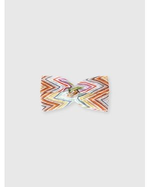 Missoni Zig Zag Printed Fabric Hairband - White