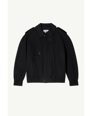 MM6 by Maison Margiela Cotton Twill Jacket - Black