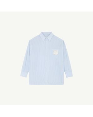 MM6 by Maison Margiela Striped Poplin Shirt - Blue