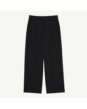 MM6 by Maison Margiela Stapled Wool Trousers - Black