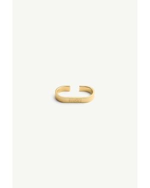 MM6 by Maison Margiela Double Numeric Ring - Metallic