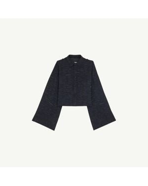 MM6 by Maison Margiela Jacquard Convertible Shirt - Blue