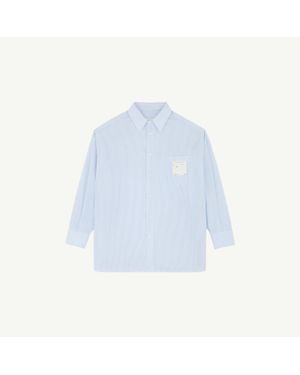 MM6 by Maison Margiela Striped Poplin Shirt - Blue