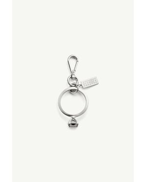 MM6 by Maison Margiela Polished Palladium Clip Keyring - Multicolour