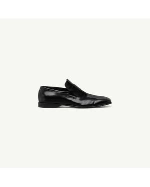 MM6 by Maison Margiela Leather Loafers - Black