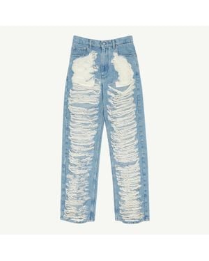 MM6 by Maison Martin Margiela Zerrissene Jeans, Frau, Größe - Blau