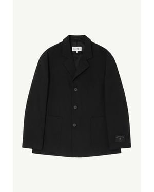 MM6 by Maison Margiela Wool Blend Suit Jacket - Black