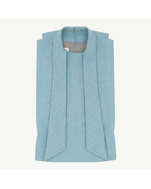 MM6 by Maison Margiela Wool Sleeveless Top - Blue