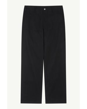 MM6 by Maison Margiela Cotton Twill Trousers - Black