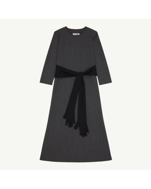 MM6 by Maison Margiela Tailored Dress With Gloves - Black