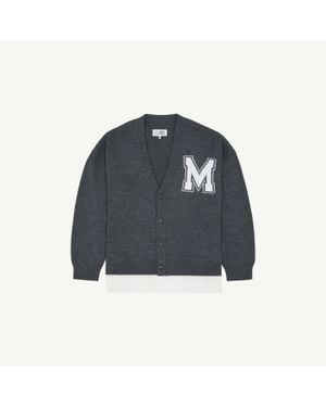 MM6 by Maison Margiela Two-In-One Knit Cardigan - Blue