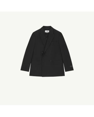 MM6 by Maison Margiela Double-Breasted Blazer - Black