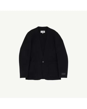 MM6 by Maison Margiela Single-Breasted Wool Jacket - Black