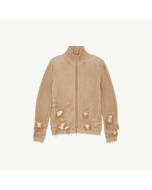 MM6 by Maison Margiela Ribbed Knit Cardigan - Natural