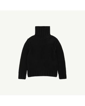 MM6 by Maison Margiela Chunky Wool Turtleneck Jumper - Black