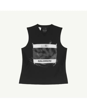 MM6 by Maison Margiela X Salomon Abstract Print T-Shirt - Black