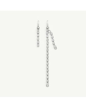 MM6 by Maison Margiela Rhinestone Drop Earrings - White