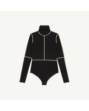 MM6 by Maison Margiela Long-Sleeve Bodysuit - Black