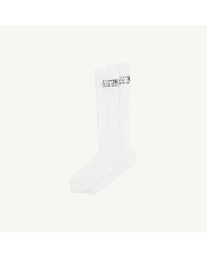 MM6 by Maison Margiela Knee-High Socks - White