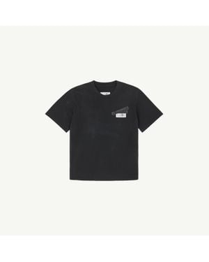MM6 by Maison Margiela Taped Label Cotton T-Shirt - Black