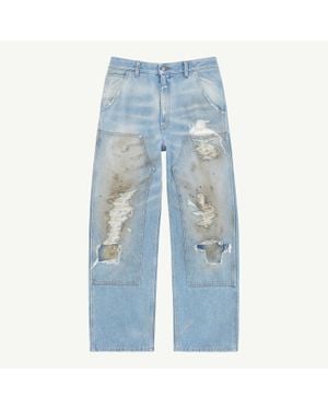 MM6 by Maison Martin Margiela Distressed Jeans - Blue