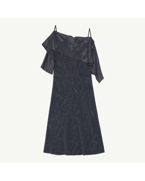 MM6 by Maison Margiela Folded Jacquard Slip Dress - Blue