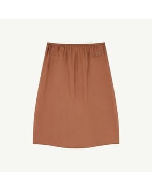 MM6 by Maison Margiela Satin Midi Skirt - Brown