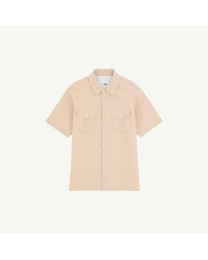 MM6 by Maison Margiela Fused Poplin Short-Sleeve Shirt - Natural