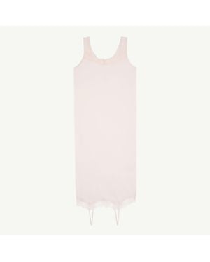 MM6 by Maison Margiela Mirrored Lace Slip Dress - Pink