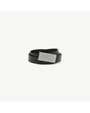 MM6 by Maison Margiela Numeric Plaque Belt - Black