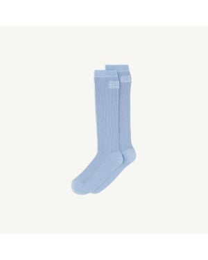 MM6 by Maison Margiela Rib Knee-High Socks - Blue