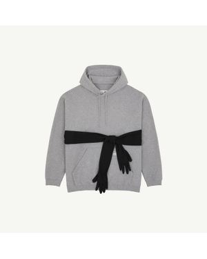 MM6 by Maison Margiela Hooded Sweatshirt With Gloves - Grey
