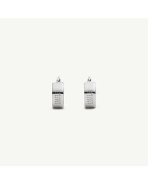 MM6 by Maison Margiela Numeric Hoop Earrings - White