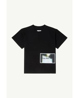 MM6 by Maison Margiela Patch Cotton T-Shirt - Black