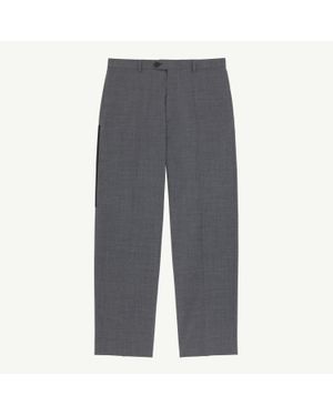 MM6 by Maison Margiela Tailored Wool-Blend Trousers - Grey