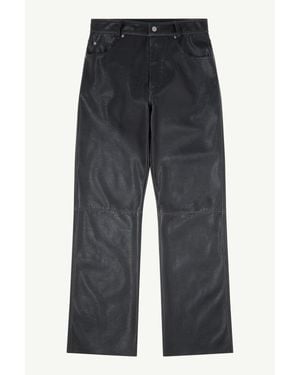 MM6 by Maison Margiela Leather-Effect Pants - Blue