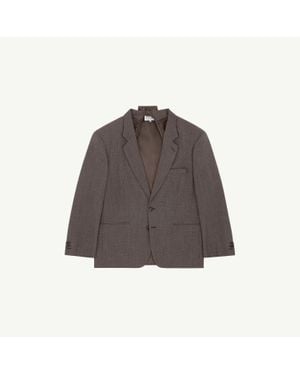MM6 by Maison Margiela Overized Wool Blazer - Brown