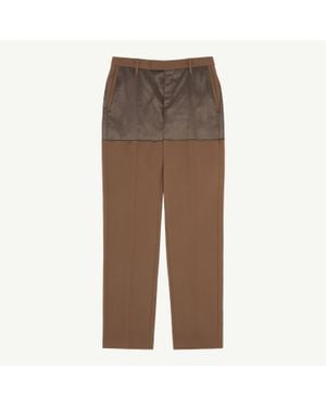 MM6 by Maison Margiela Tailored Contrast Trousers - Brown