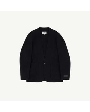 MM6 by Maison Margiela Single-Breasted Wool Jacket - Black