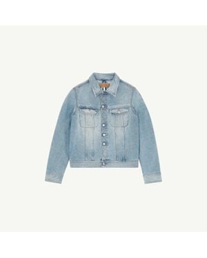 MM6 by Maison Margiela Twist Denim Jacket - Blue