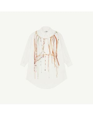 MM6 by Maison Martin Margiela Pearl Shirt Dress - White
