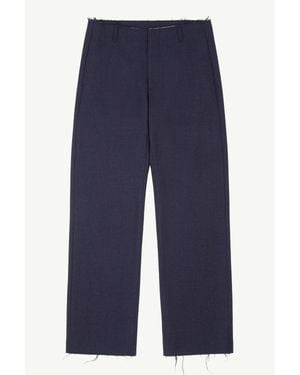 MM6 by Maison Margiela Tailoring Wool Trousers - Blue
