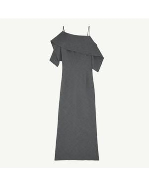 MM6 by Maison Margiela Folded Wool Dress - Grey
