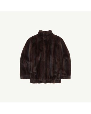 MM6 by Maison Margiela Faux Fur Jacket - Black