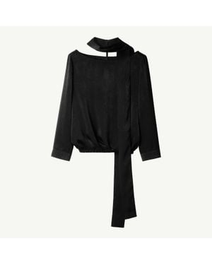 MM6 by Maison Margiela Lining-Look Top - Black