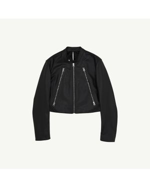 MM6 by Maison Margiela Twist Leather Jacket - Black